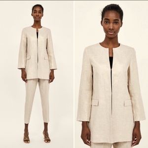 ZARA NWT 100% LINEN BLAZER - NEW! (Org $150)